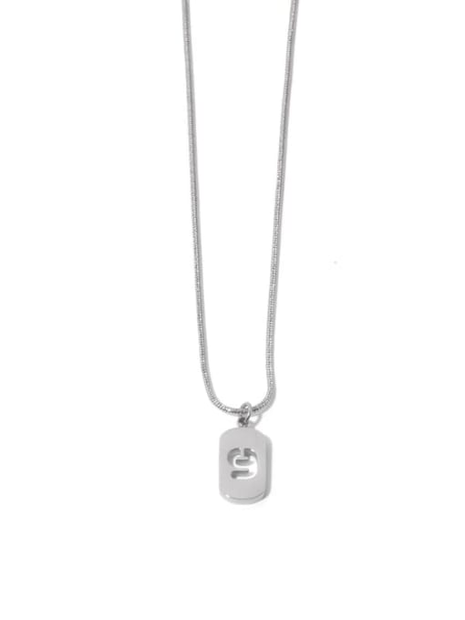 9 Titanium Steel Number Minimalist Necklace