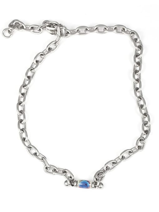Titanium steel necklace Titanium Steel Geometric  Chain Vintage Necklace