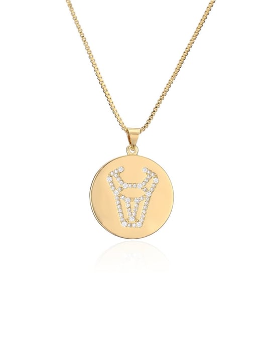 20599 Brass Rhinestone Constellation Minimalist Necklace