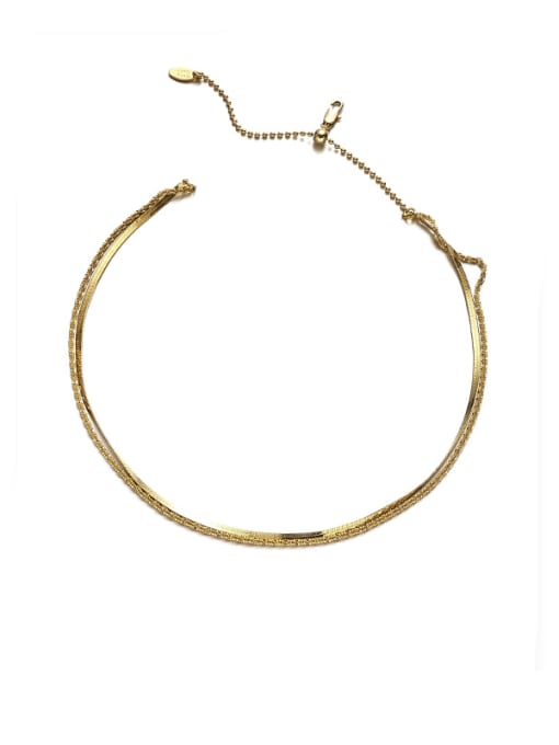 Snake bone chain  35.2cm+12cm Brass Star Hip Hop Multi Strand Necklace