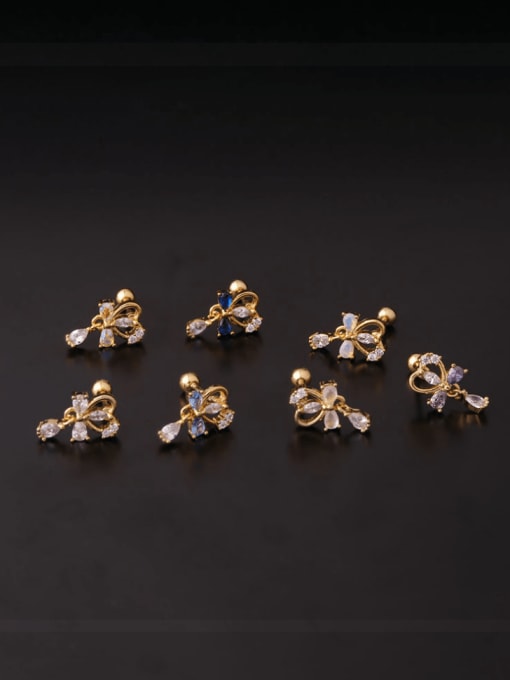 HISON Brass Cubic Zirconia Ball Vintage Single Earring(Single Only One) 3