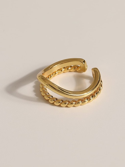 JZ092 Brass Geometric Vintage Band Fashion Ring