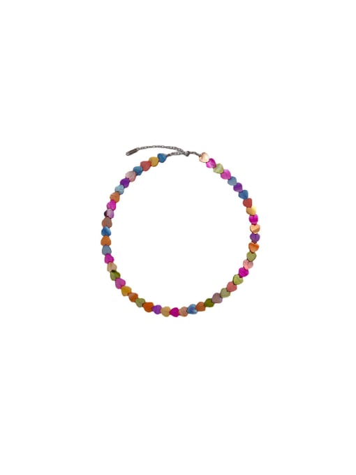 ZRUI Stainless steel Shell Multi Color Heart Trend Necklace