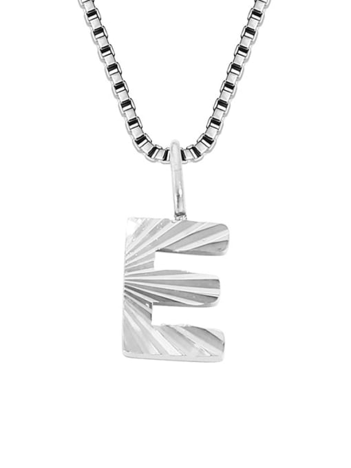E stainless steel color Stainless steel Letter Minimalist Necklace