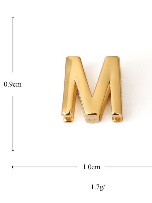 ACCA Brass Letter Minimalist  Stud Earring(single) 2