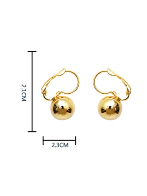 HYACINTH Brass Ball Minimalist Huggie Earring 2