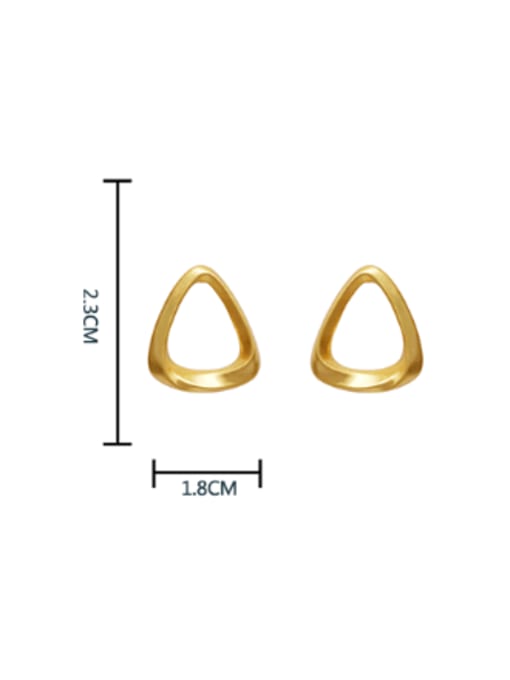HYACINTH Brass Hollow  Triangle Minimalist Earring 2