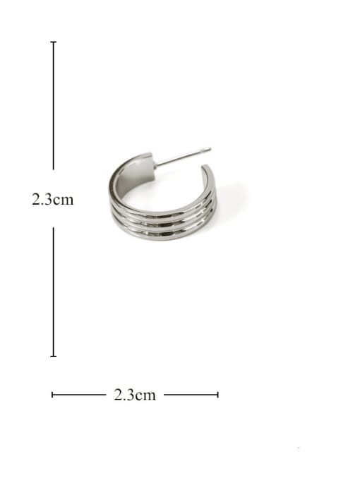 ACCA Titanium Steel Geometric Minimalist Hoop Earring 3