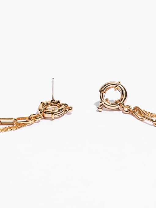 TINGS Brass Tassel Vintage Long Huggie Earring 2