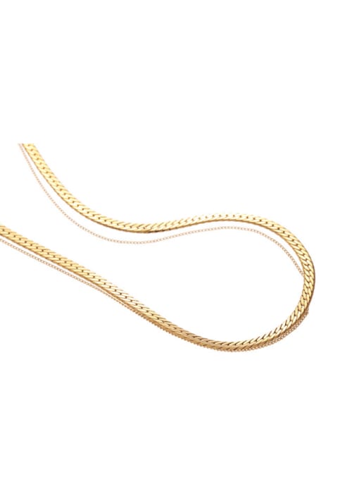 ACCA Brass Snake Vintage Multi Strand Necklace 3