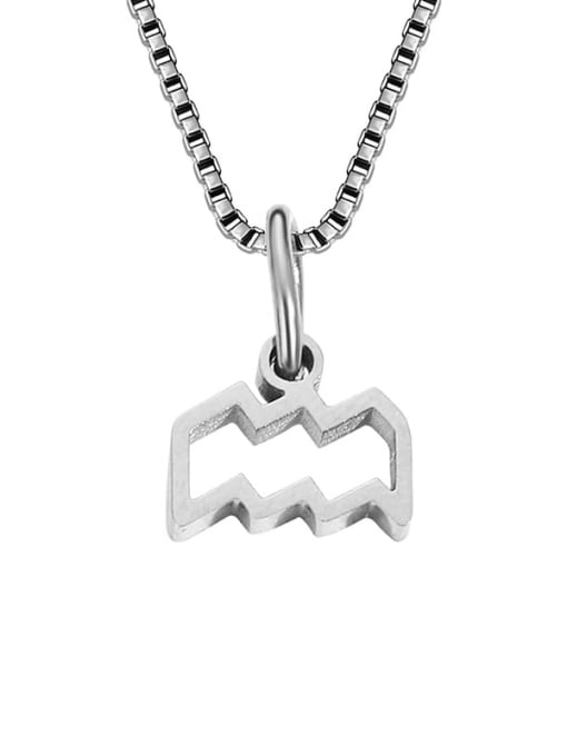 Aquarius Steel Stainless steel Constellation Minimalist Necklace