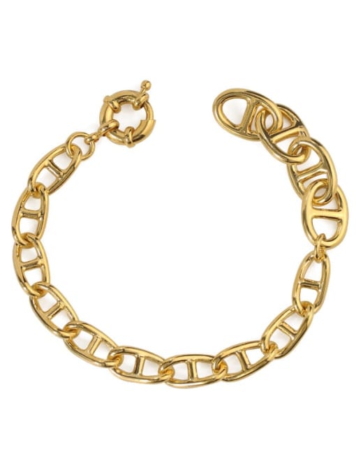 ACCA Brass Hollow Geometric Chain Vintage Link Bracelet 4