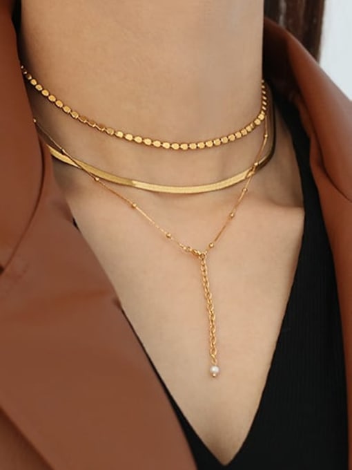 ACCA Brass Geometric Minimalist Necklace 1