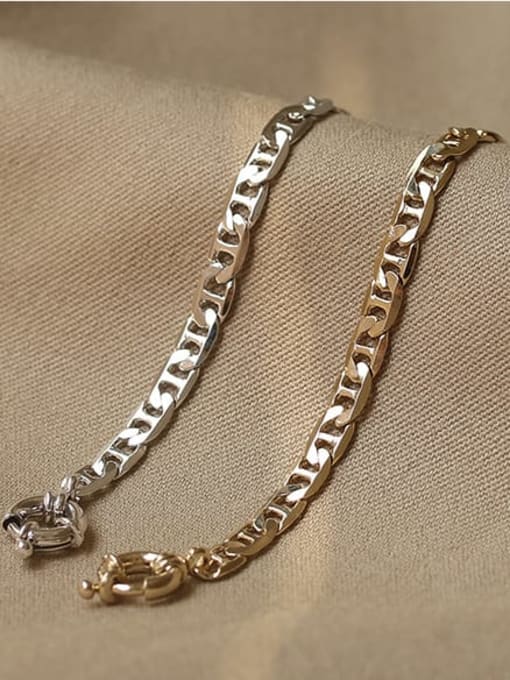 ACCA Brass Hollow  Geometric Vintage Link Bracelet 3