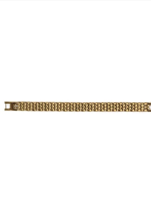 golden Titanium Hollow  Chain  Geometric Vintage Link Bracelet