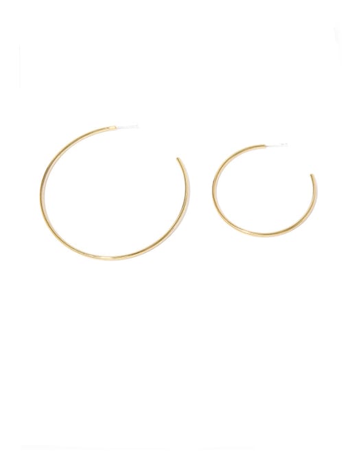 Small single for sale (ear acupuncture) Brass Round Minimalist Single Earring(Single -Only One)