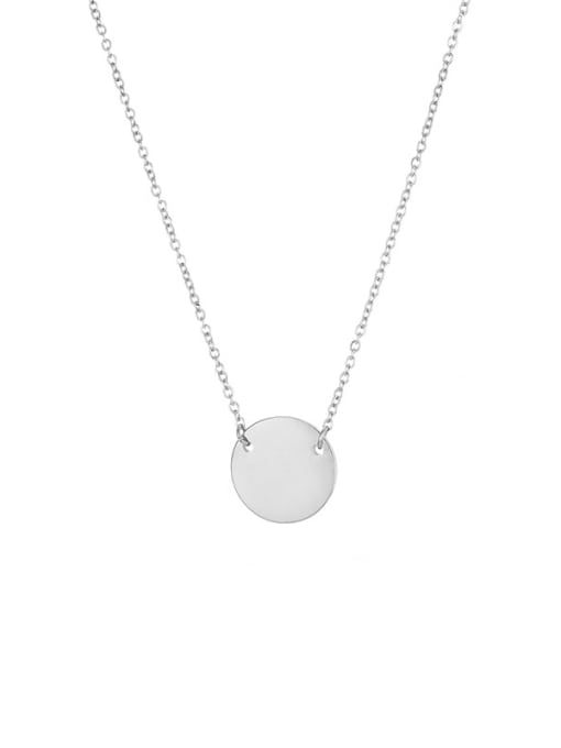 Desoto Stainless steel Round Minimalist Necklace 0