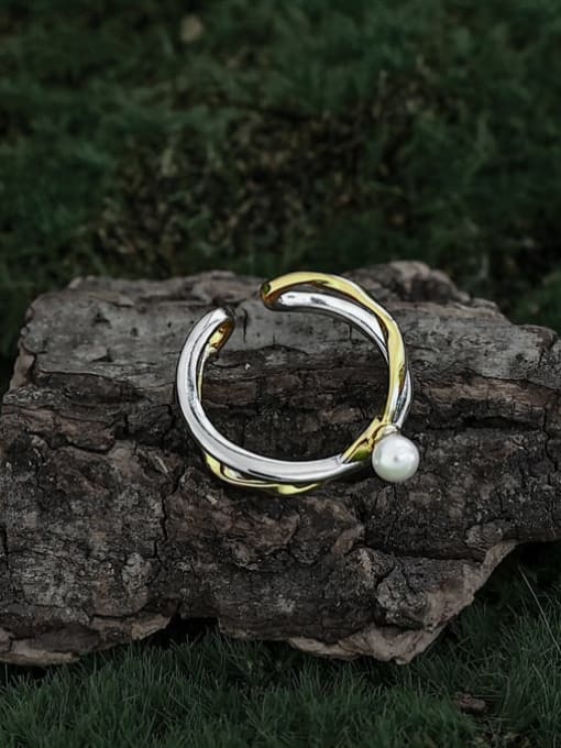 TINGS Brass Geometric Minimalist Stackable Ring 1