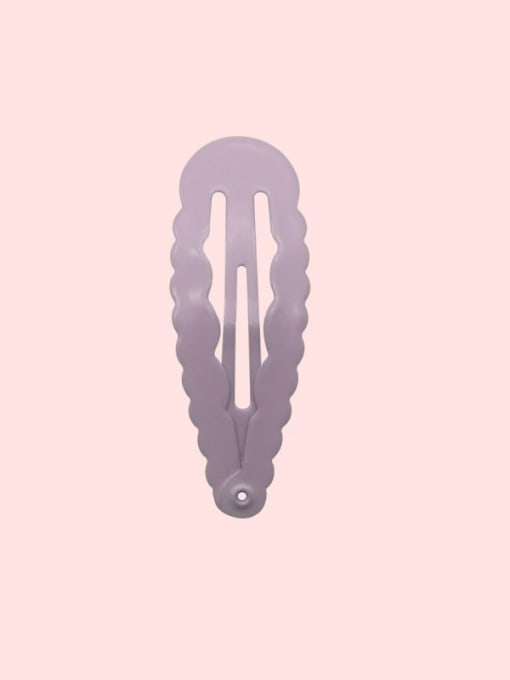 purple（1 Pack = 20 Pcs） Alloy Enamel Cute Water Drop  Multi Color Hair Barrette