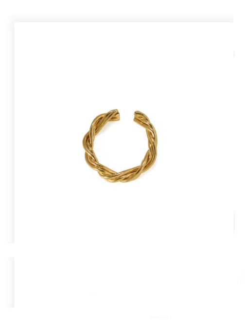 ACCA Brass Geometric  Knot Vintage Band Ring 2