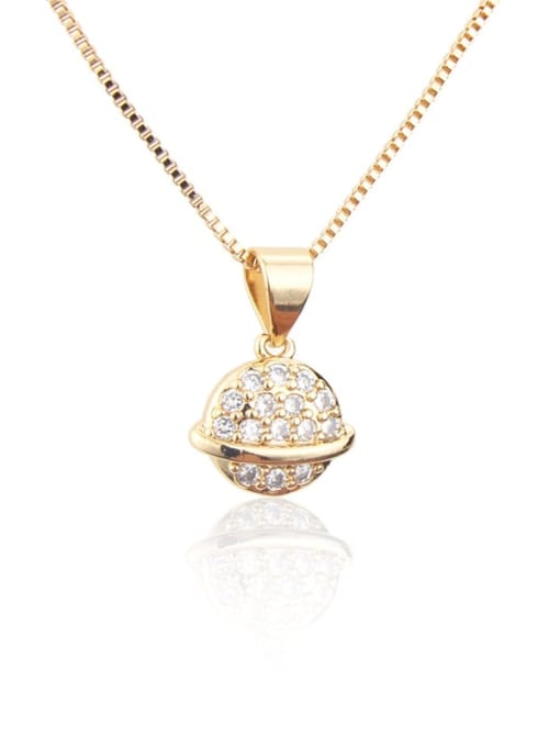 renchi Brass Ball  Cubic Zirconia Earring and Necklace Set 3
