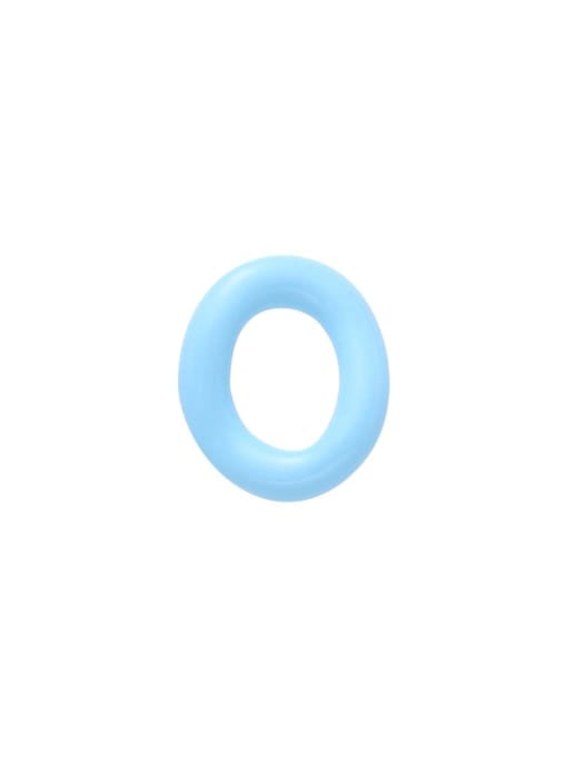 Letter O blue (sold only) Brass Enamel Message Cute Single Earring