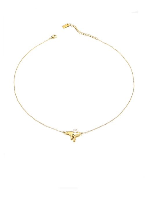 Zircon necklace Brass Cubic Zirconia Geometric Vintage Necklace