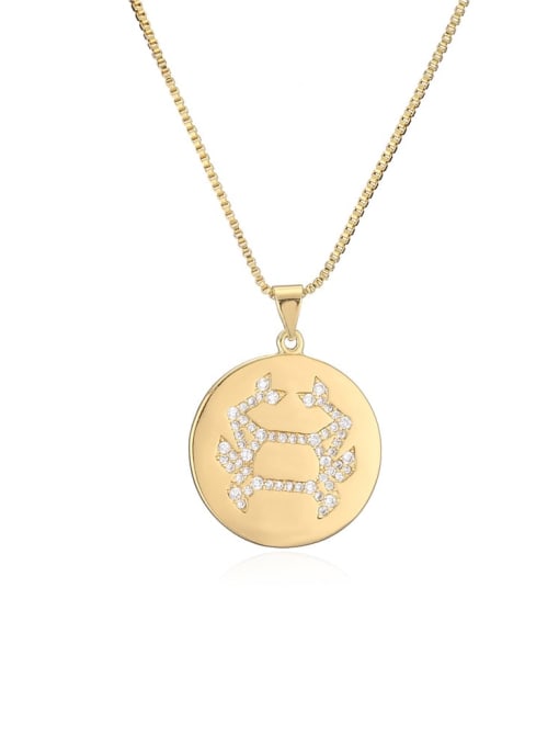 20601 Brass Rhinestone Constellation Minimalist Necklace