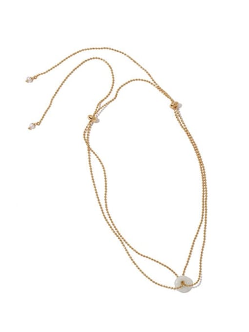 Necklace (adjustable) Brass Bead Tassel Hip Hop Multi Strand Necklace
