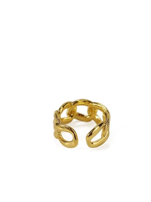 ACCA Brass Geometric Vintage Band Ring 2