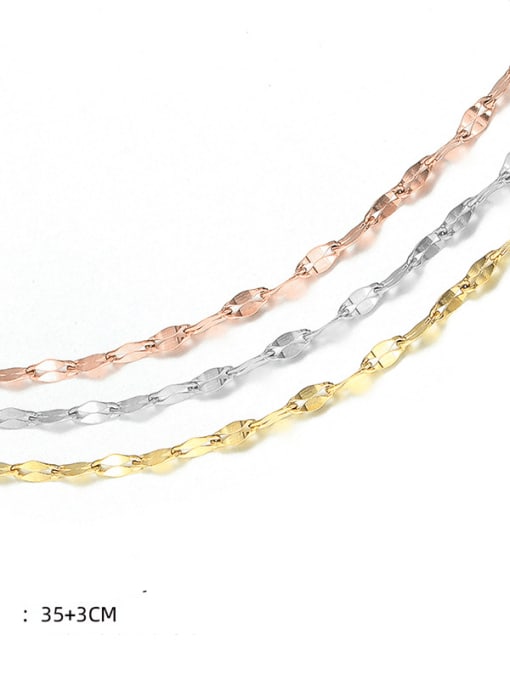 Desoto Titanium Steel Round Chain Minimalist Multi Strand Necklace 3
