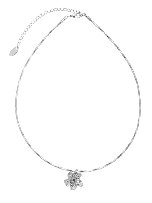 Flower necklace Brass Cubic Zirconia Tassel Vintage Necklace