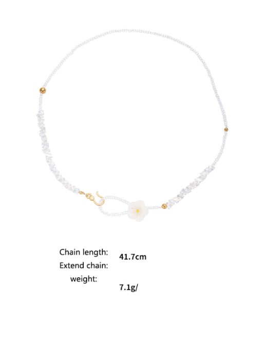 Five Color Brass Trend Flower Bracelet and Necklace Set 3