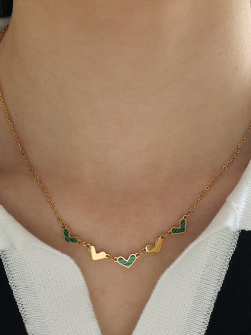ACCA Brass Shell Heart Minimalist Necklace 2