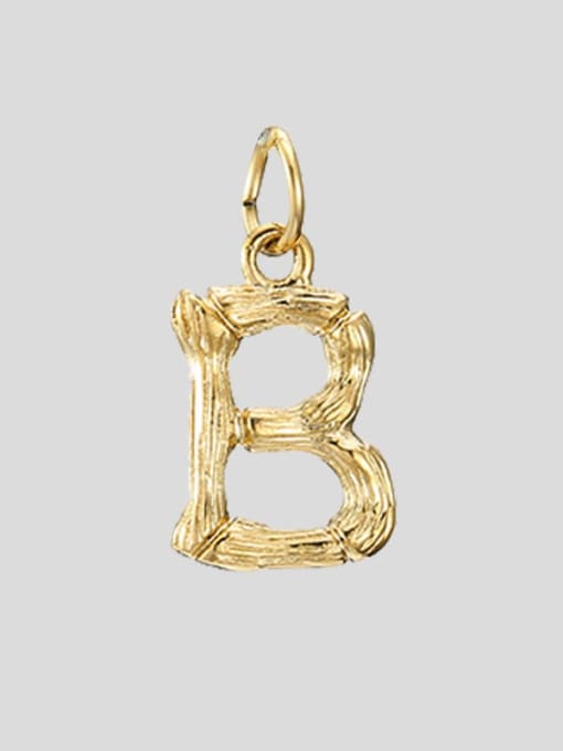 B 14K Gold Titanium Steel Letter Minimalist Necklace