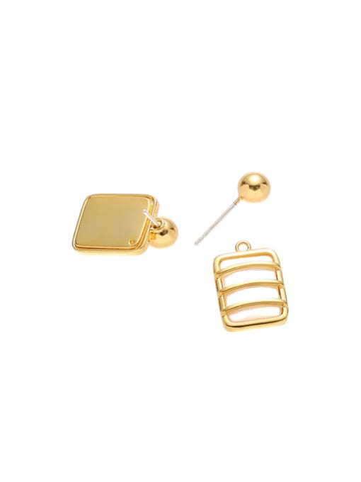 ACCA Brass Shell Geometric Vintage Drop Earring 2