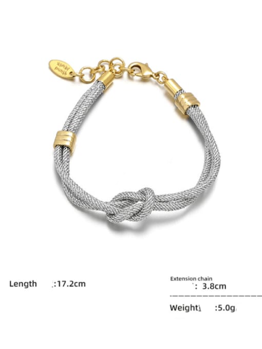 Knotted bracelet Brass Irregular Trend Necklace