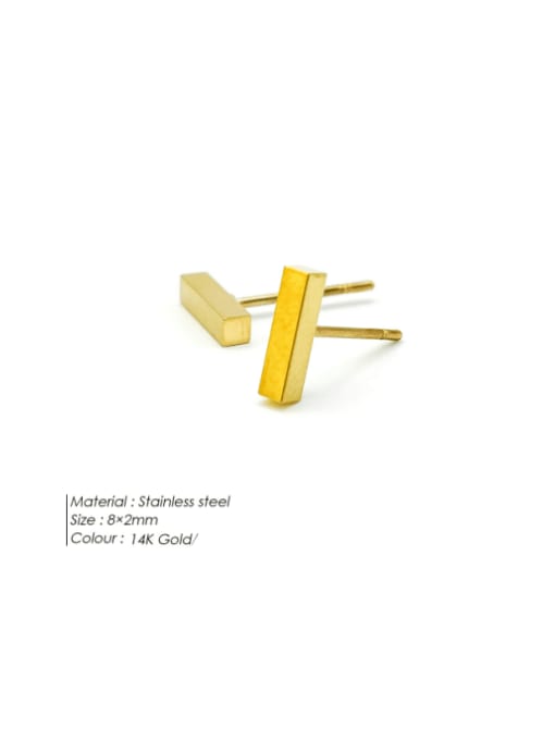 YE14815 Stainless steel Geometric Minimalist Stud Earring