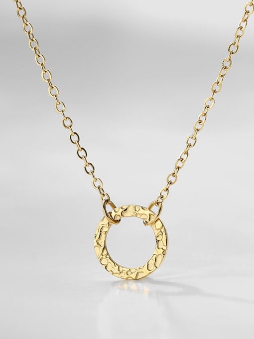Desoto Stainless steel Round Minimalist Necklace