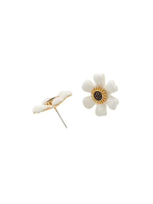 ACCA Brass Enamel Flower Cute Stud Earring 3