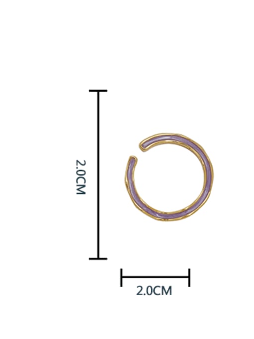 HYACINTH Brass Enamel Geometric Minimalist Band Ring 3