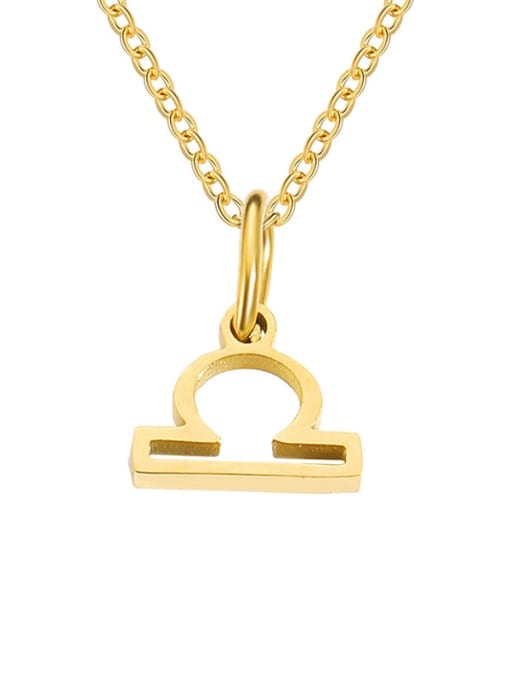 Libra Gold Stainless steel Constellation Minimalist Necklace
