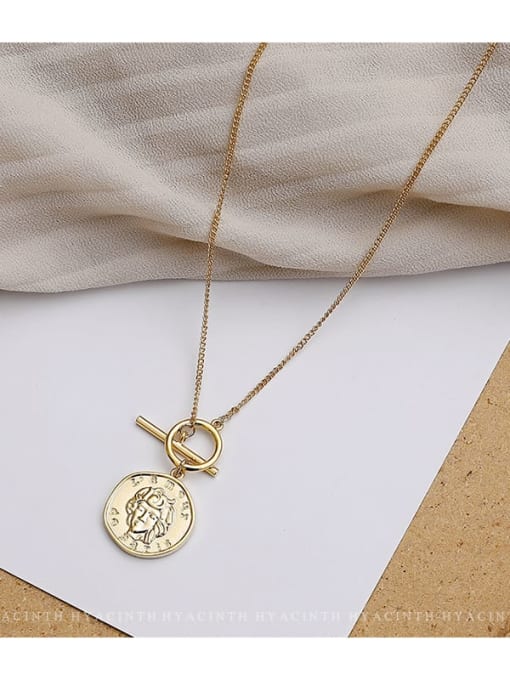 HYACINTH Zinc Alloy Coin Trend Initials Trend Korean Fashion Necklace