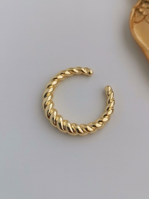 14K-gold Copper Geometric Minimalist Band Fashion Ring