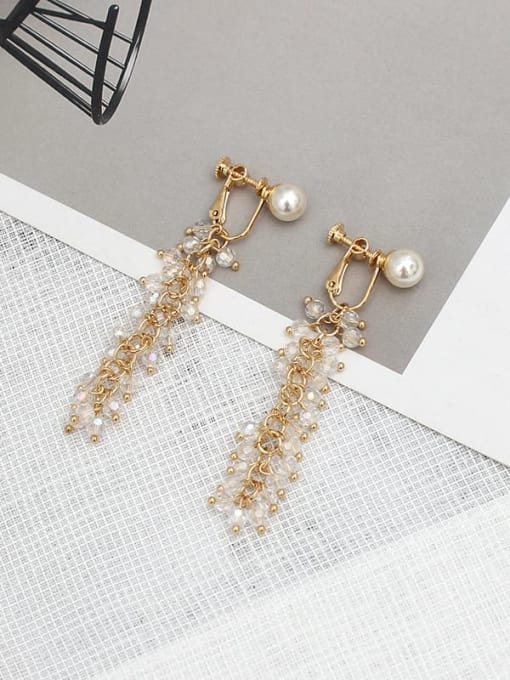 Ear clip Copper Acrylic Tassel Minimalist Threader Trend Korean Fashion Earring