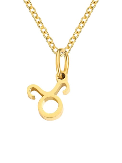 Taurus Gold Stainless steel Constellation Minimalist Necklace