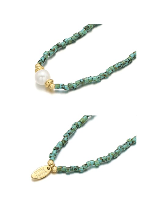 Five Color Brass Natural Stone Geometric Bohemia Handmade Beaded Bracelet 3