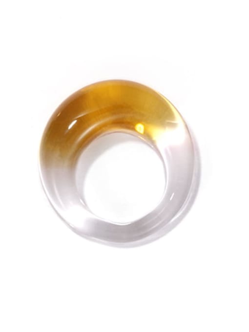 Five Color Hand Glass Geometric Minimalist Band Ring 3