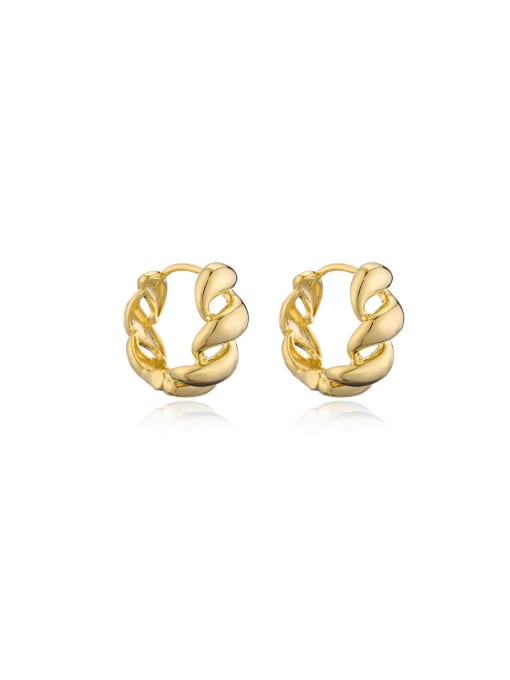 AOG Brass Geometric Trend Huggie Earring