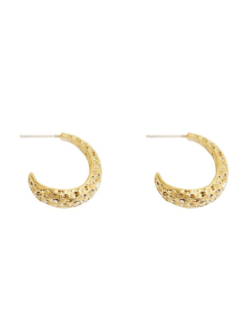 HYACINTH Brass Imitation Pearl Butterfly Vintage Stud Trend Korean Fashion Earring 0